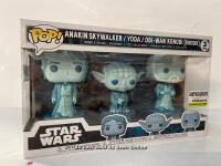 *FUNKO 55624 POP STAR WARS: ATG- 3PK FORCE GHOST(GW) - EXCLUSIVE / NEW [2996]
