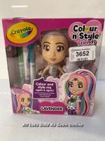 *CRAYOLA COLOUR N STYLE FRIENDS LAVENDER / APPEARS NEW, OPEN BOX [2996]