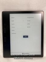 *AMAZON KINDLE OASIS / CW96BW / POWERS UP & APPEARS FUNCTIONAL