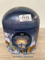 *M&S CHRISTMAS STARRY NIGHT ROTATING TIN WITH ALL BUTTER SHORTBREAD BISCUITS