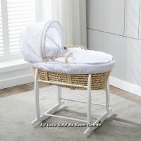 *HARRIET BEE JULIEN KAL MOSES BASKET WITH BEDDING AND STAND / COLOUR: WHITE / APPEARS TO BE NEW - OPEN BOX / ALL ITEMS HAVE STOCK IMAGES WITH ACTUALS AS THE 2ND IMAGE. COLLECTED AND BOOKED FOR HOMESTEAD FARM. [2994]