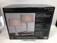 *KATE CRYSTAL LAMP SET / APPEARS TO BE NEW - OPENED BOX [2997]