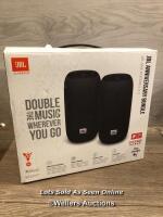*JBL LINK PORTABLE BLUETOOTH SPEAKER TWIN PACK / SPEAKERS POWER UP, NOT CONNECTING TO BT