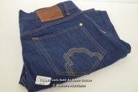 SHARKAH CHAKRA JEANS WITH 9CT GOLD RIVET / ORIGINAL RRP £195 - SIZE 36 / NEW WITH TAGS