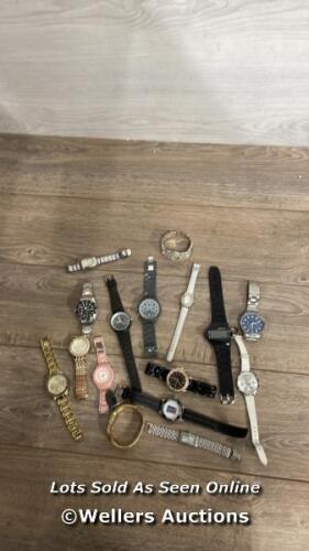 *A LOT OF WRIST WATCHES WITH BRACELETS / C12
