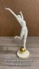 HUTSCHENREUTHER PORCELAIN FIGURE, MODELLED BY KARL TUTTER (1883-1969), AS A NAKED FEMALE DANCER STANDING ON A BALL, VERY GOOD CONDITION, ALL INTACT - 2