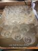 ASSORTED SHERRY GLASSES AND GLASS DESSERT GLASSES