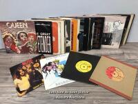 APPROX. 40 X CLASSIC ROCK VINYL SINGLES INCLUDING AC/DC, QUEEN, THE ROLLING STONES, BLACK SABBATH AND PINK FLOYD