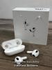 *APPLE AIRPODS 3RD GEN WITH MAGSAFE CHARGING CASE (MME73ZM/A) / POWERS UP, CONNECTS TO BT, BOTH EARS WORKING