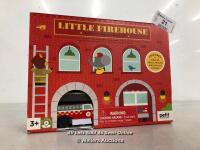 LITTLE FIREHOUSE, WIND-UP AND GO PLAY SET