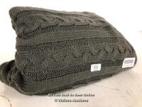*LIFE COMFORT CABLE KNIT REVERSIBLE THROW - 50X60 [2998]