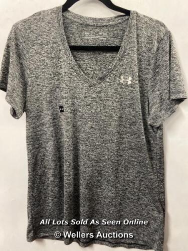 *LADIES NEW UNDER ARMOUR LOOSE FIT GREY T-SHIRT - L
