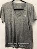 *LADIES NEW UNDER ARMOUR LOOSE FIT GREY T-SHIRT - XL