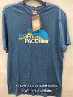 *GENTS NEW THE NORTH FACE BLUE T-SHIRT - L