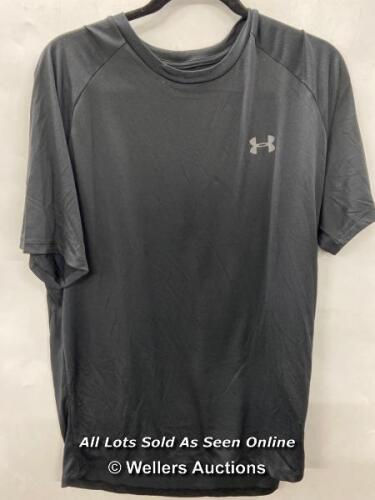 *GENTS NEW UNDER ARMOUR BLACK "THE TECH TEE" T-SHIRT - L