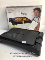 *WAHL JAMES MARTIN TABLETOP GRILL, VERSATILE GRIDDLE, HOT PLATE / UNTESTED NO POWER LEAD [3001]