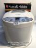 *RUSSELL HOBBS BREADMAKER WITH FAST-BAKE FUNCTION 18036 / WHITE / POWERS UP - NOT FULLY TESTED FOR FUNCTIONALITY [3001]