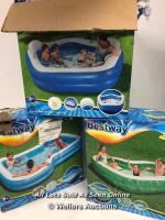 *3X BESTWAY INFLATABLE SWIMMING POOLS / UNTESTED CUSTOMER RETURN