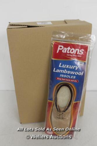 *12X PATONS LUXURY LAMBS WOOL INSOLE SIZE M6/7 W7/8 / NEW AND SEALED