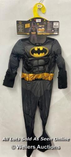 CHILDRENS NEW BUT INCOMPLETE BATMAN DRESSING UP COSTUME - AGE 5/6