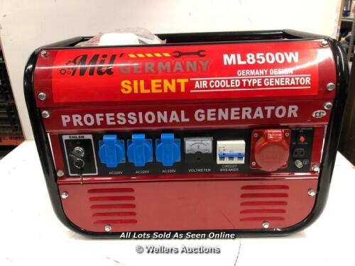 ML8500W AIR COOLED TYPE GENERATOR / MINIMAL SIGNS OF USE