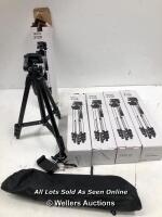 5X TRIPODS TO SUIT CANON, NIKON, SAMSUNG AND SONY / NEW