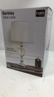 *BERKLEY CRYSTAL TABLE LAMP / APPEARS NEW, OPEN BOX [3007]