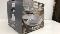 *DENBY WHITE 16PC. DINNER WARE SET / APPEARS NEW & UN-USED / CUSTOMER CHANGE OF MIND RETURN / DAMAGED BOX [3007]