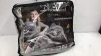 *DREAMLAND RELAXAWELL DELUXE FAUX FUR HEATED THROW / ZEBRA / 120CM X 160CM / APPEARS NEW, CUSTOMER CHANGE OF MIND RETURN [3007]