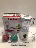 *TEFAL BLENDEO BL2A3142 BLENDER - 400W / WHITE / POWERS UP - NOT FULLY TESTED FOR FUNCTIONALITY / MINIMAL SIGNS OF USE [3003]