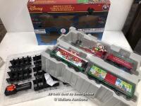 *DISNEY MICKEY MOUSE 37 PIECE TRAIN SET WITH LIGHTS & SOUNDS / APPEARS NEW, OPENED BOX [3007]