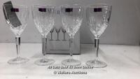 *WATERFORD MARQUIS SPARKLE CRYSTAL GOBLET GLASSES [3009]