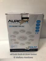 *AURORA EN-DLM211PK40 220-240 GU10 PRESSED STEEL FIXED DOWNLIGHT / UNTESED CUSTOMER RETURN
