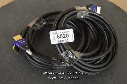 *2X WIRE LOGIC 3.6M CABLE 8K / SOME FRAYING AT END OF CABLE [2970]
