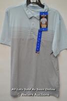 *GENTS NEW KIRKLAND SIGNATURE PERFORMANCE POLO SHIRT WITH 4-WAY STRETCH FABRIC - L