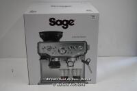 *SAGE BARISTA EXPRESS BES875BSS PUMP COFFEE MACHINE / NEW AND SUN USED SEALED IN BOX [2971]