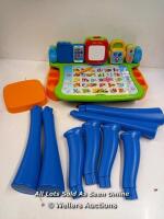 *VTECH ACTIVITY DESK / SEE IMAGE FOR ACCESSORIES, CONTENTS & CONDITION [2971]