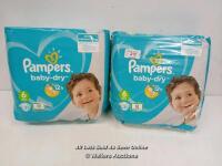 *PAMPERS BABY DRY SIZE 6 - 124 PACK / NEW & SEALED [2971]