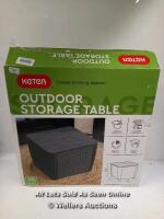 *KETER LUZON STORAGE TABLE / ` / APPEARS TO BE NEW - OPENED BOX [2971]