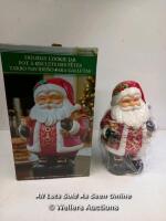 *12 INCH (31CM) FESTIVE COOKIE JAR TABLE TOP ORNAMENT / APPEARS TO BE NEW - OPENED BOX [2971]