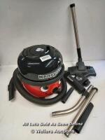 *HENRY MICRO HI-FLO VACUUM CLEANER / NO POWER / SEE IMAGE FOR ACCESSORIES, CONTENTS & CONDITION [2970]