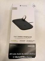 *MOPHIE 3-IN-1 WIRELESS CHARGING PAD / POWERS UP, NOT FULLY TESTED FOR FUNCTIONALITY [2971]