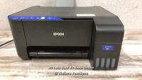 *EPSON ECOTANK ET-2711 PRINTER / POWERS UP / WITHOUT BOX OR POWER CABLE / APPEARS TO HAVE INK
