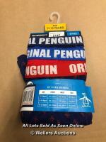 CHILDRENS NEW PENGUIN 3 PACK BOXERS - AGE 11-12