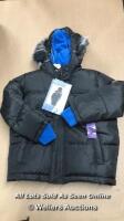 CHILDRENS NEW ANDY & EVAN WATER REPELLANT HOODED PARKA - AGE 3-4