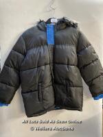 CHILDRENS NEW (WITHOUT TAG) ANDY & EVAN BLACK PARKA - AGE 11-12