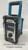 *MAKITA DMR109 DAB RADIO / USED / NO SUITABLE BATTERY TO TEST / COMES WITH AERIAL STORED IN BATTERY COMPARTMENT