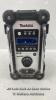 *MAKITA DMR109 DAB RADIO / USED / NO SUITABLE BATTERY TO TEST / COMES WITH AERIAL STORED IN BATTERY COMPARTMENT - 2