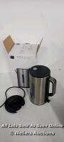 BRUSHED STAINLESS STEAL 1.7LTR KETTLE/WELL USED DAMGED BASE