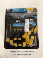 *3X WELLS LAMONT HYDRAHYDE LEATHER WORK GLOVES / LARGE